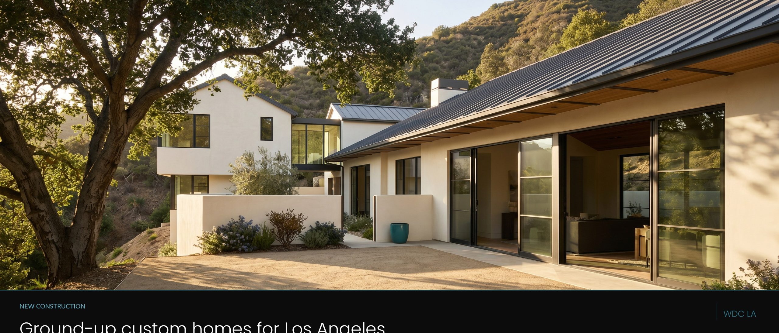Coastal modernist horizontal massing — Los Angeles hillside new construction